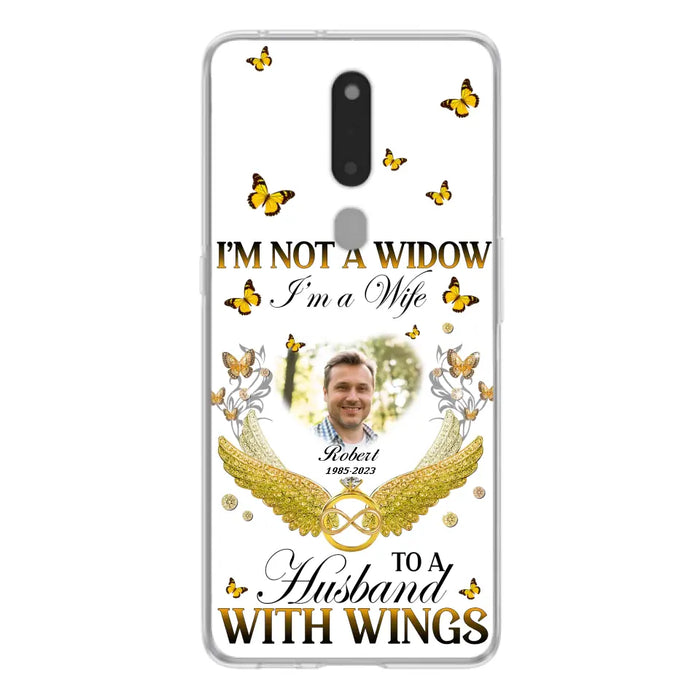 Custom Personalized Memorial Husband Phone Case - Memorial Gift Idea - I'm Not A Widow I'm A Wife To A Husband With Wings - Case For Xiaomi/ Oppo/ Huawei