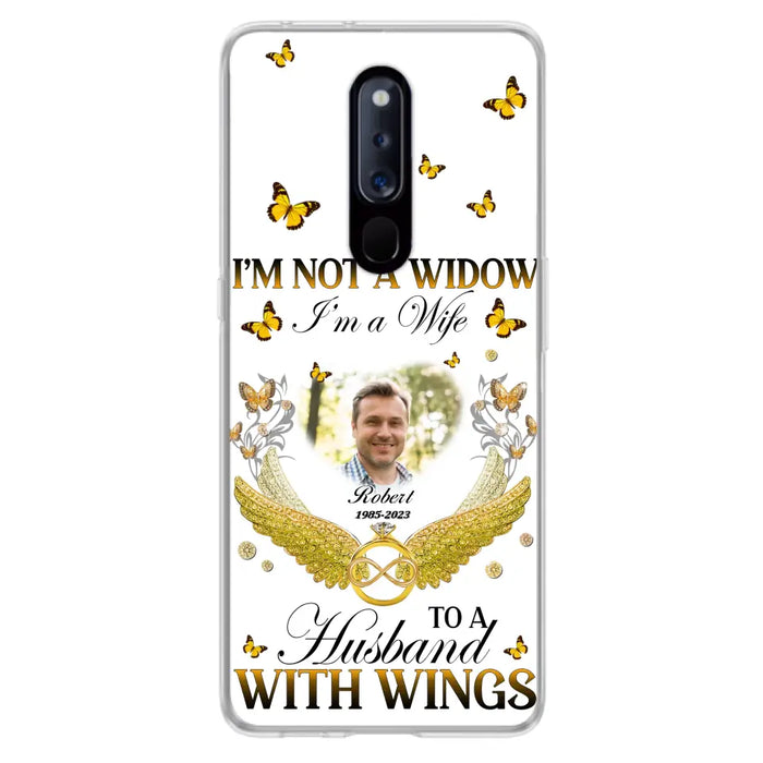 Custom Personalized Memorial Husband Phone Case - Memorial Gift Idea - I'm Not A Widow I'm A Wife To A Husband With Wings - Case For Xiaomi/ Oppo/ Huawei