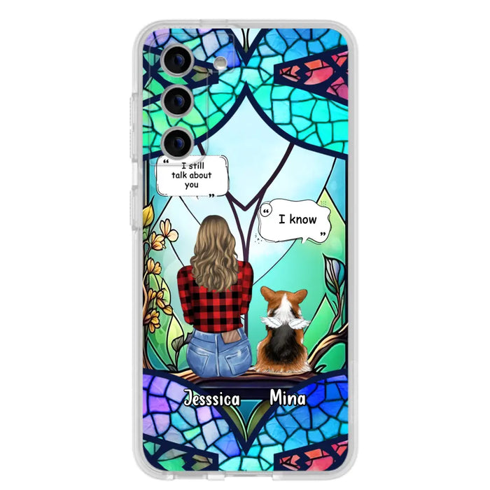 Custom Personalized Memorial Pet Phone Case - Memorial Gift Idea For Dog/ Cat/ Rabbits Owners - Up to 3 Dogs/ Cats/ Rabbits - Case For iPhone And Samsung