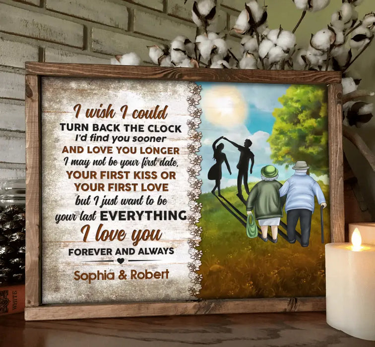 Custom Personalized Couple Unframed Horizontal Poster - Gift Idea For Couple - I Wish I Could Turn Back The Clock