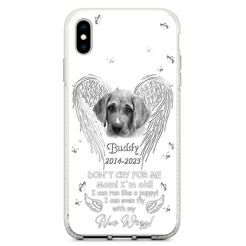 Personalized Memorial Photo Phone Case - Memorial Gift Idea for Christmas - Don't Cry For Me Mom/Dad - Case For iPhone/Samsung