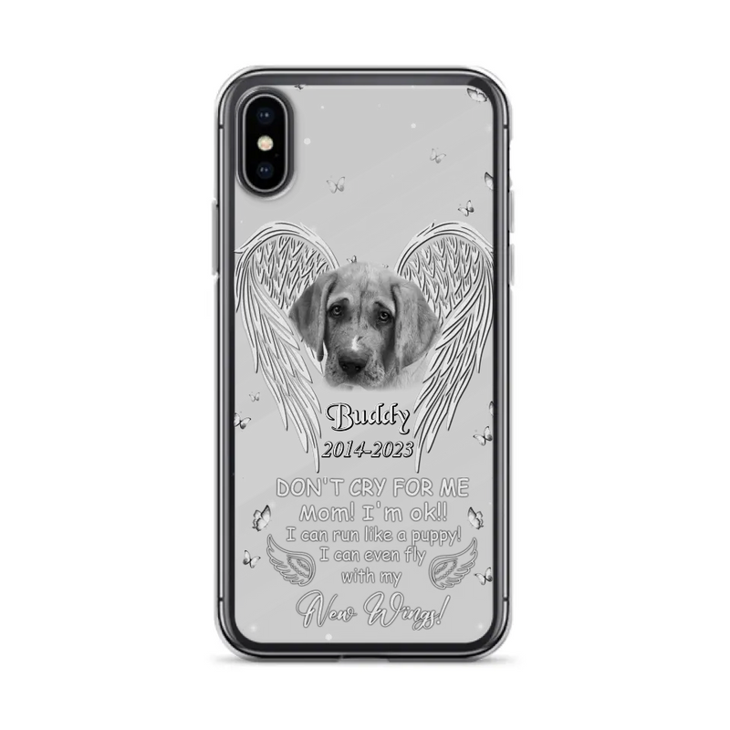 Personalized Memorial Photo Phone Case - Memorial Gift Idea for Christmas - Don't Cry For Me Mom/Dad - Case For iPhone/Samsung
