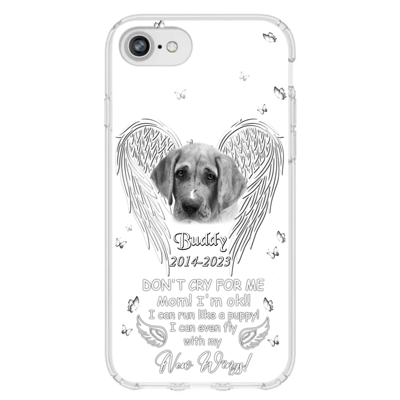 Personalized Memorial Photo Phone Case - Memorial Gift Idea for Christmas - Don't Cry For Me Mom/Dad - Case For iPhone/Samsung