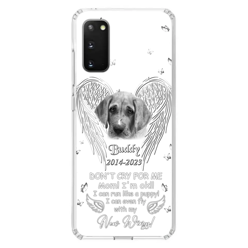 Personalized Memorial Photo Phone Case - Memorial Gift Idea for Christmas - Don't Cry For Me Mom/Dad - Case For iPhone/Samsung