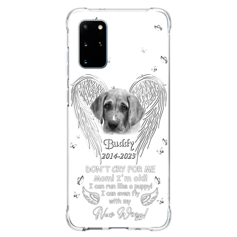 Personalized Memorial Photo Phone Case - Memorial Gift Idea for Christmas - Don't Cry For Me Mom/Dad - Case For iPhone/Samsung