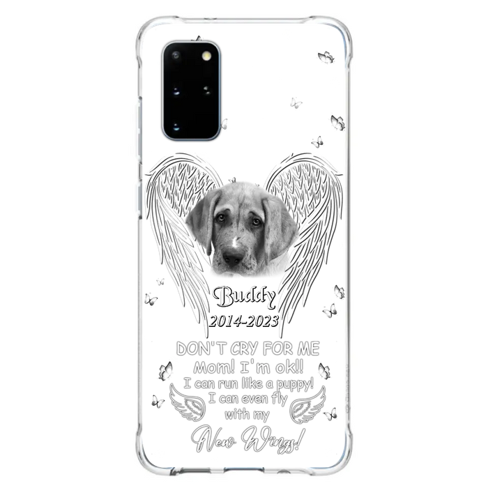 Custom Personalized Memorial Photo Phone Case - Memorial Gift Idea for Christmas - Don't Cry For Me Mom/Dad - Case For iPhone/Samsung