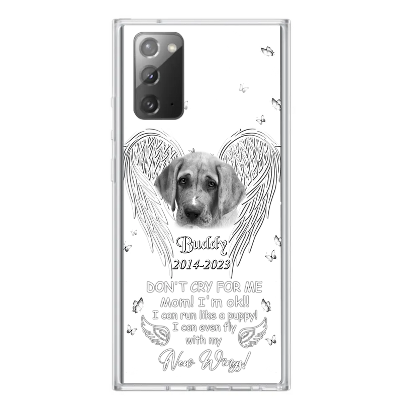 Personalized Memorial Photo Phone Case - Memorial Gift Idea for Christmas - Don't Cry For Me Mom/Dad - Case For iPhone/Samsung