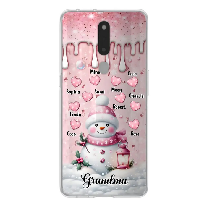 Custom Personalized Snowman Grandma Phone Case - Christmas Gift Idea For Grandma - Up to 10 Kids - Case For Oppo/Xiaomi/Huawei - Grandma