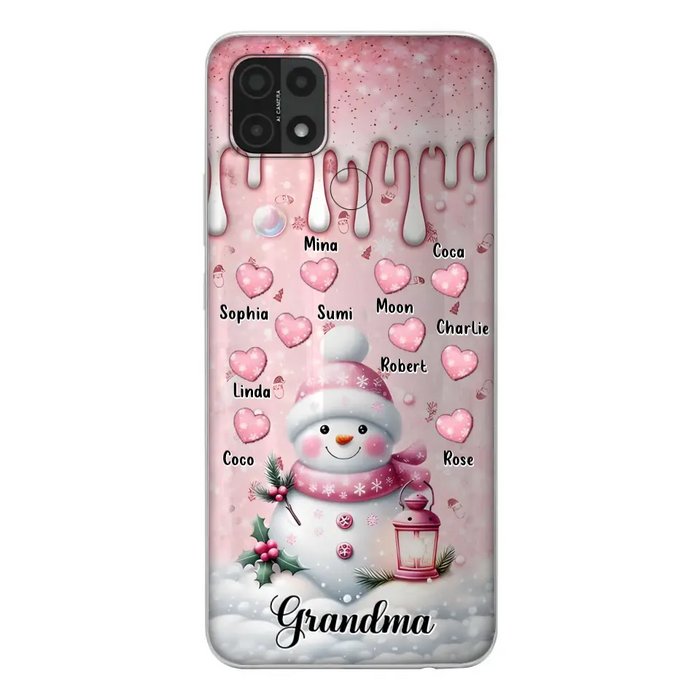 Custom Personalized Snowman Grandma Phone Case - Christmas Gift Idea For Grandma - Up to 10 Kids - Case For Oppo/Xiaomi/Huawei - Grandma