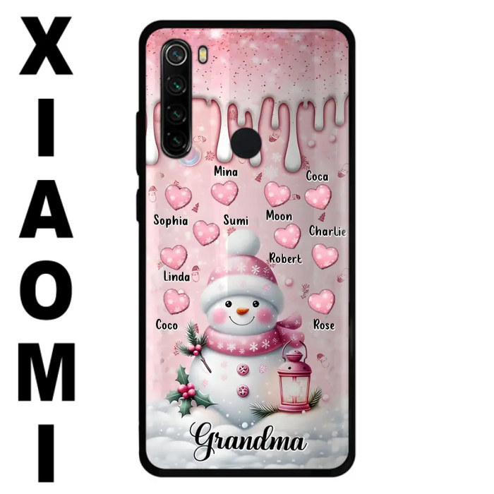 Custom Personalized Snowman Grandma Phone Case - Christmas Gift Idea For Grandma - Up to 10 Kids - Case For Oppo/Xiaomi/Huawei - Grandma