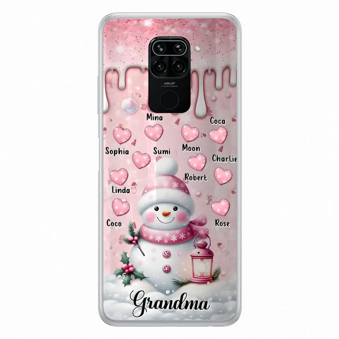 Custom Personalized Snowman Grandma Phone Case - Christmas Gift Idea For Grandma - Up to 10 Kids - Case For Oppo/Xiaomi/Huawei - Grandma