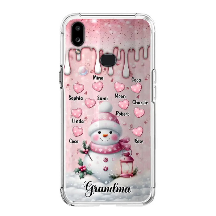 Custom Personalized Snowman Grandma Phone Case - Christmas Gift Idea For Grandma - Up to 10 Kids - Case For iPhone/Samsung - Grandma