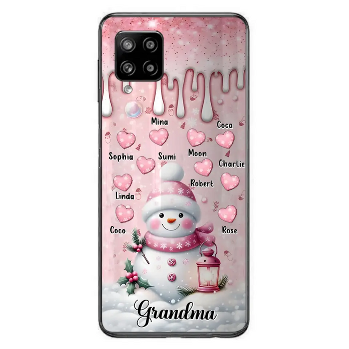 Custom Personalized Snowman Grandma Phone Case - Christmas Gift Idea For Grandma - Up to 10 Kids - Case For iPhone/Samsung - Grandma