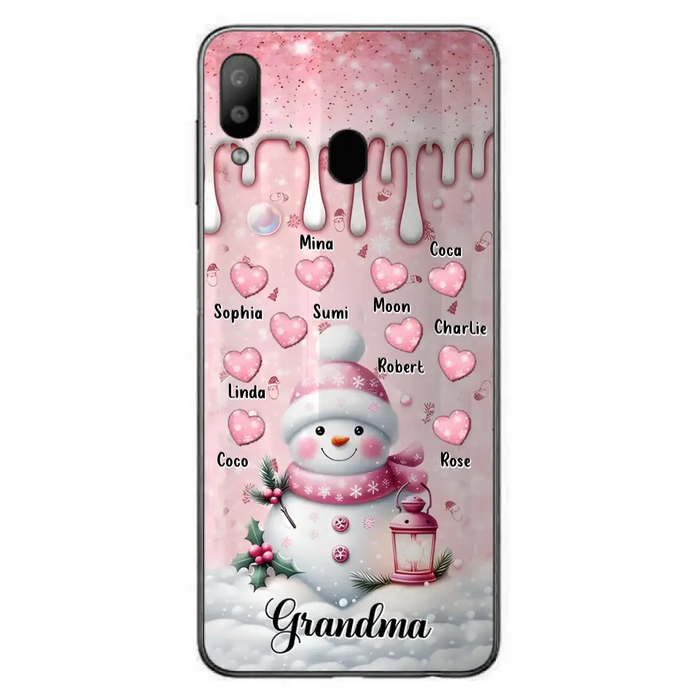 Custom Personalized Snowman Grandma Phone Case - Christmas Gift Idea For Grandma - Up to 10 Kids - Case For iPhone/Samsung - Grandma