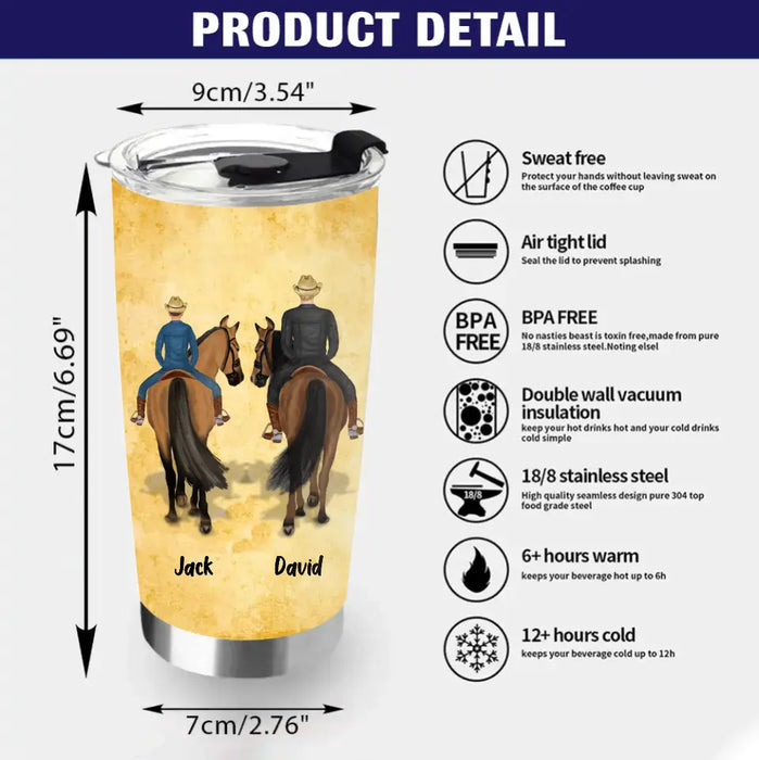 Custom Personalized To My Son Horse Tumbler - Gift Idea For Horse Lovers/Son - Wherever Your Journey In Life May Take You