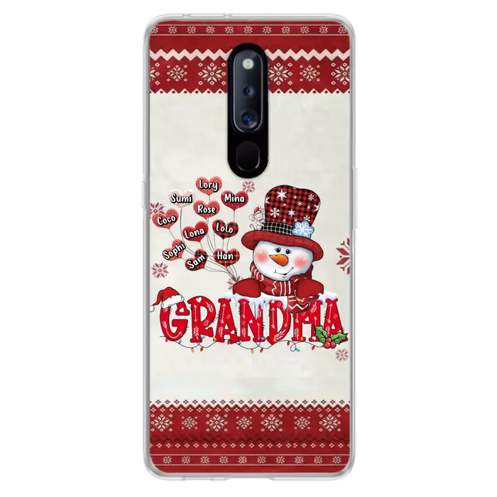 Personalized Snowman Grandma Phone Case - Christmas Gift Idea For Grandma - Up to 10 Kids - Case For Xiaomi/ Oppo/ Huawei