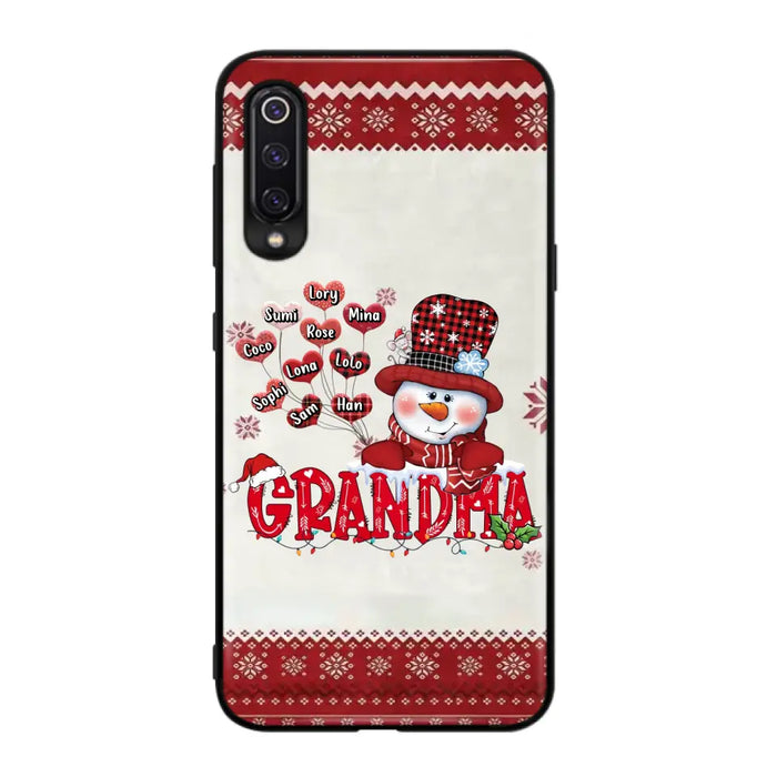 Personalized Snowman Grandma Phone Case - Christmas Gift Idea For Grandma - Up to 10 Kids - Case For Xiaomi/ Oppo/ Huawei