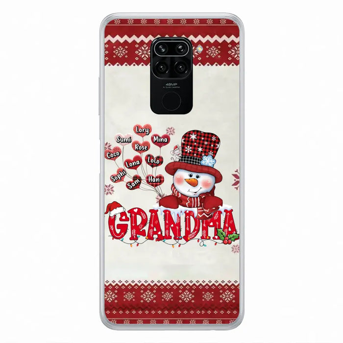 Personalized Snowman Grandma Phone Case - Christmas Gift Idea For Grandma - Up to 10 Kids - Case For Xiaomi/ Oppo/ Huawei