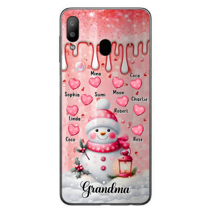 Personalized Snowman Grandma Phone Case - Christmas Gift Idea For Grandma - Up to 10 Kids - Case For iPhone/Samsung - Grandma