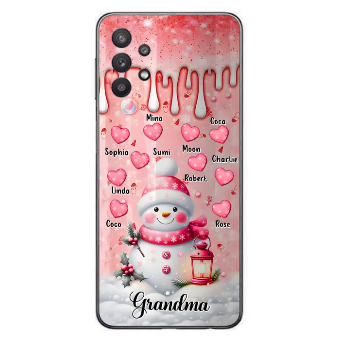 Personalized Snowman Grandma Phone Case - Christmas Gift Idea For Grandma - Up to 10 Kids - Case For iPhone/Samsung - Grandma