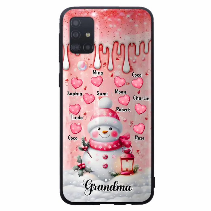 Personalized Snowman Grandma Phone Case - Christmas Gift Idea For Grandma - Up to 10 Kids - Case For iPhone/Samsung - Grandma