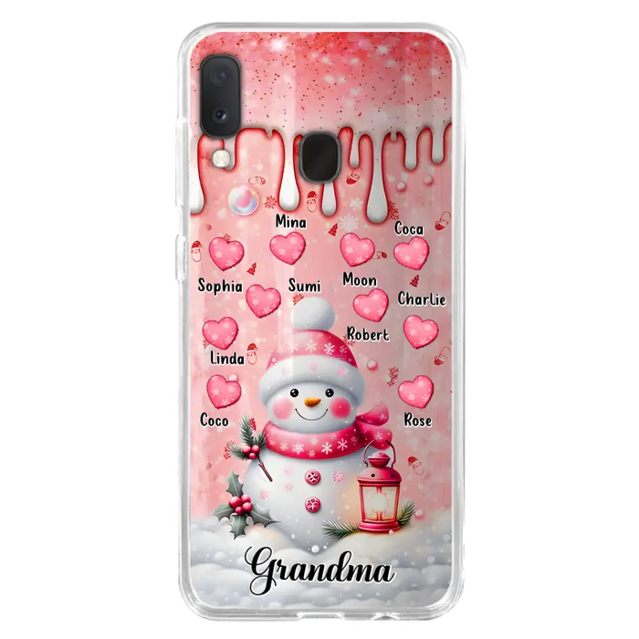 Personalized Snowman Grandma Phone Case - Christmas Gift Idea For Grandma - Up to 10 Kids - Case For iPhone/Samsung - Grandma