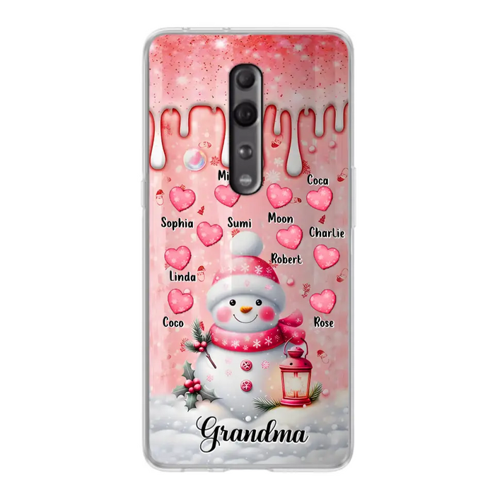 Personalized Snowman Grandma Phone Case - Christmas Gift Idea For Grandma - Up to 10 Kids - Case For Oppo/Xiaomi/Huawei - Grandma