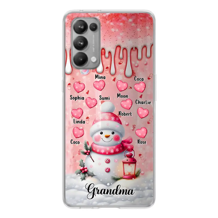 Personalized Snowman Grandma Phone Case - Christmas Gift Idea For Grandma - Up to 10 Kids - Case For Oppo/Xiaomi/Huawei - Grandma