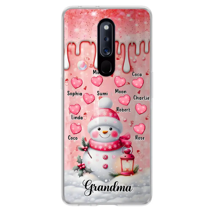 Personalized Snowman Grandma Phone Case - Christmas Gift Idea For Grandma - Up to 10 Kids - Case For Oppo/Xiaomi/Huawei - Grandma