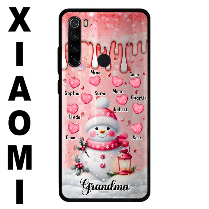 Personalized Snowman Grandma Phone Case - Christmas Gift Idea For Grandma - Up to 10 Kids - Case For Oppo/Xiaomi/Huawei - Grandma