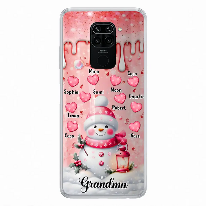 Personalized Snowman Grandma Phone Case - Christmas Gift Idea For Grandma - Up to 10 Kids - Case For Oppo/Xiaomi/Huawei - Grandma