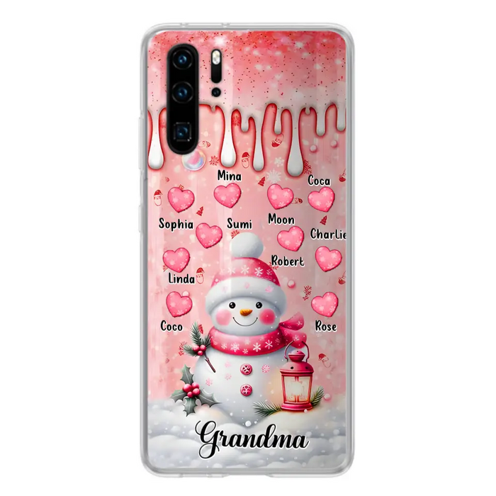 Personalized Snowman Grandma Phone Case - Christmas Gift Idea For Grandma - Up to 10 Kids - Case For Oppo/Xiaomi/Huawei - Grandma