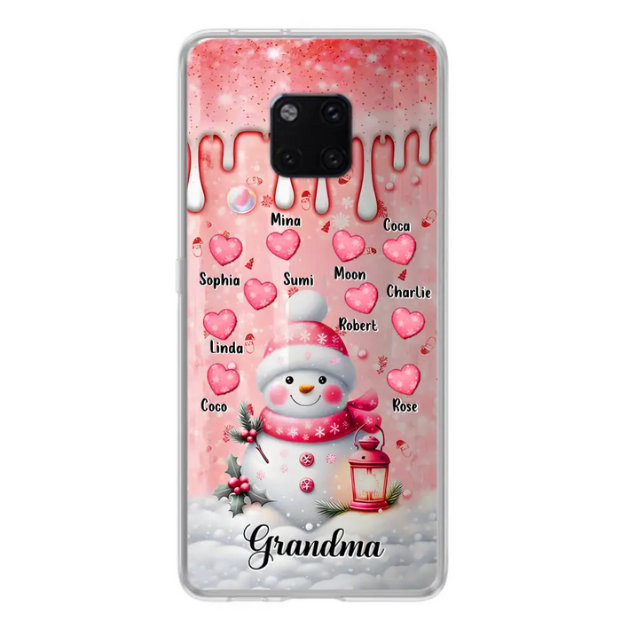 Personalized Snowman Grandma Phone Case - Christmas Gift Idea For Grandma - Up to 10 Kids - Case For Oppo/Xiaomi/Huawei - Grandma