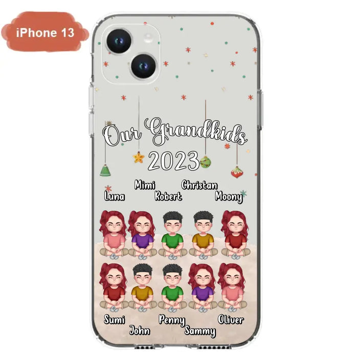 Custom Personalized Grandkids Phone Case - Gift Idea For Grandma - Upto 10 Grandkids - Our Grandkids 2023