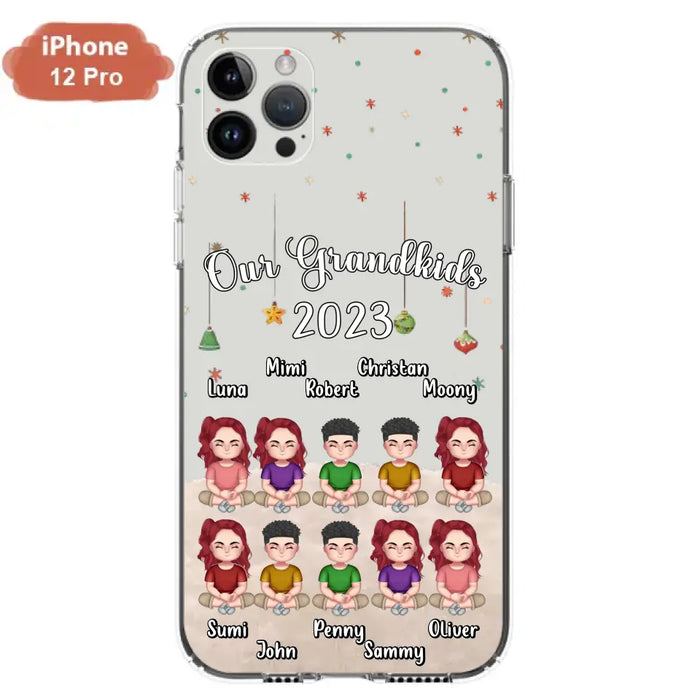 Custom Personalized Grandkids Phone Case - Gift Idea For Grandma - Upto 10 Grandkids - Our Grandkids 2023