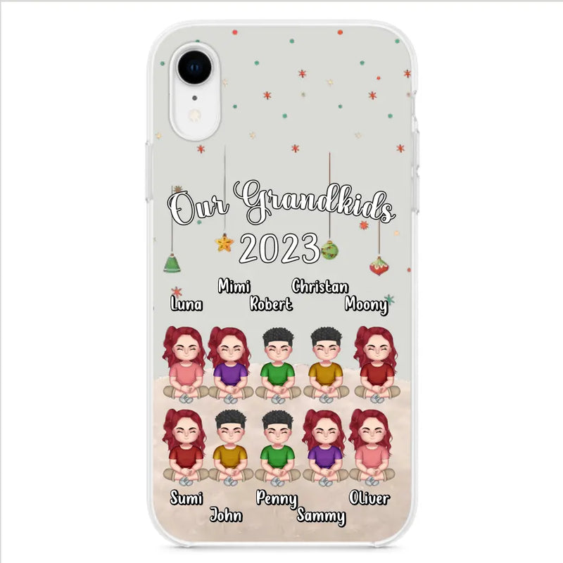 Personalized Grandkids Phone Case - Gift Idea For Grandma - Up to 10 Grandkids - Our Grandkids 2023