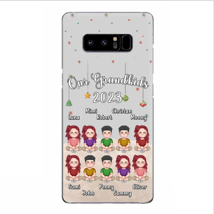 Custom Personalized Grandkids Phone Case - Gift Idea For Grandma - Upto 10 Grandkids - Our Grandkids 2023