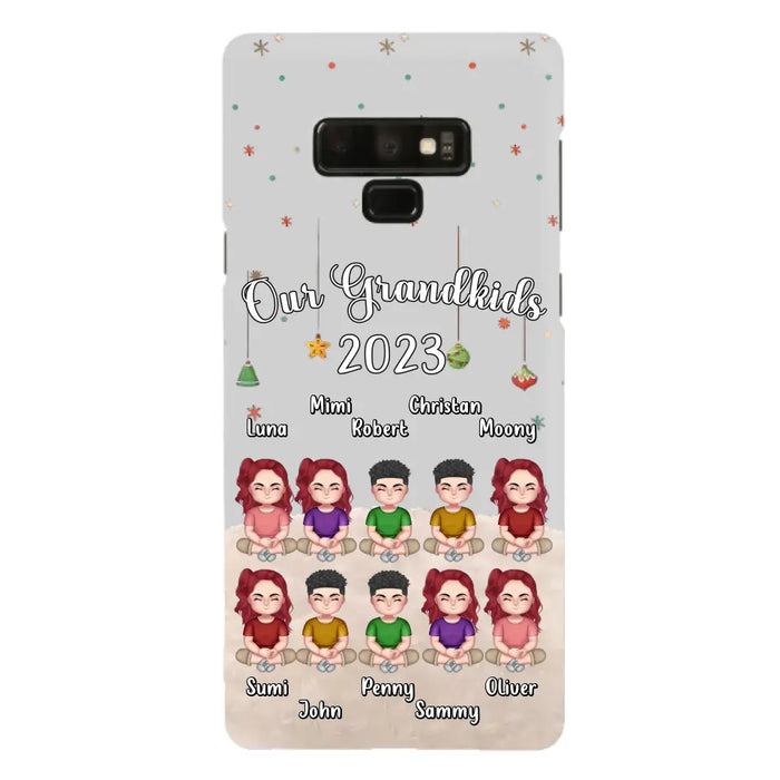 Custom Personalized Grandkids Phone Case - Gift Idea For Grandma - Upto 10 Grandkids - Our Grandkids 2023