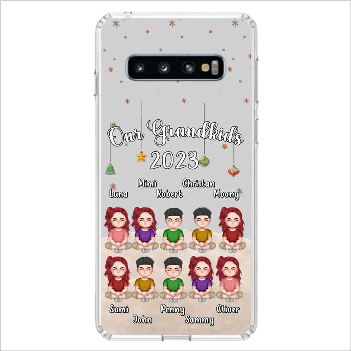 Custom Personalized Grandkids Phone Case - Gift Idea For Grandma - Upto 10 Grandkids - Our Grandkids 2023