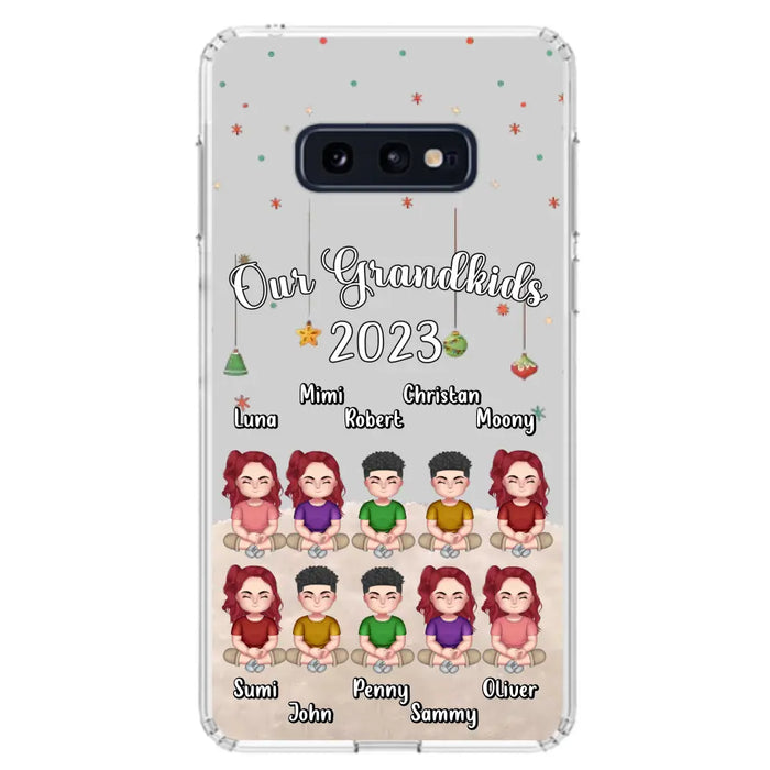 Custom Personalized Grandkids Phone Case - Gift Idea For Grandma - Upto 10 Grandkids - Our Grandkids 2023