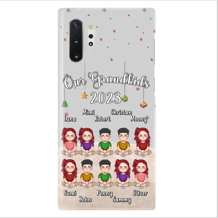 Custom Personalized Grandkids Phone Case - Gift Idea For Grandma - Upto 10 Grandkids - Our Grandkids 2023