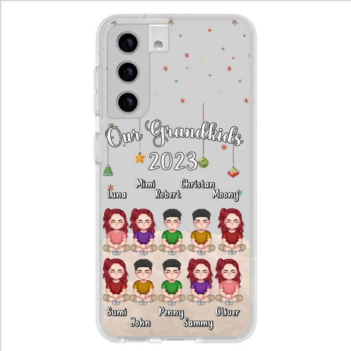 Custom Personalized Grandkids Phone Case - Gift Idea For Grandma - Upto 10 Grandkids - Our Grandkids 2023