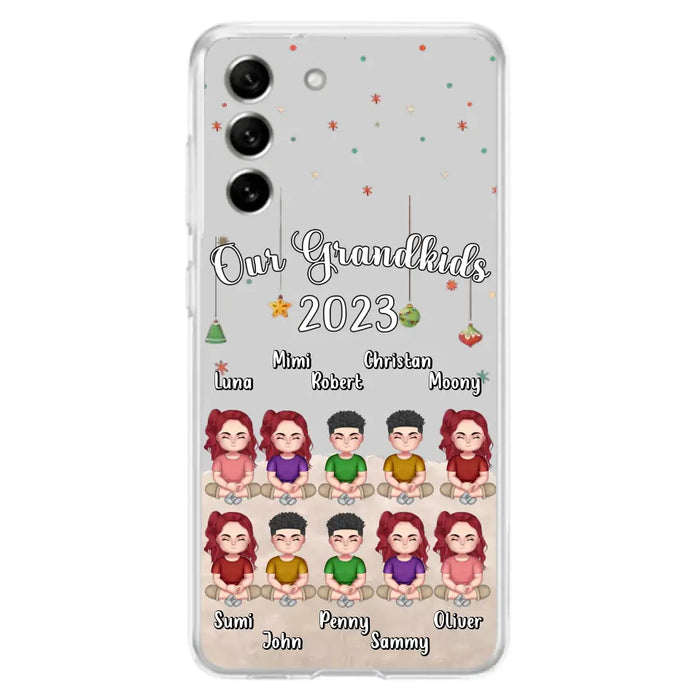 Custom Personalized Grandkids Phone Case - Gift Idea For Grandma - Upto 10 Grandkids - Our Grandkids 2023