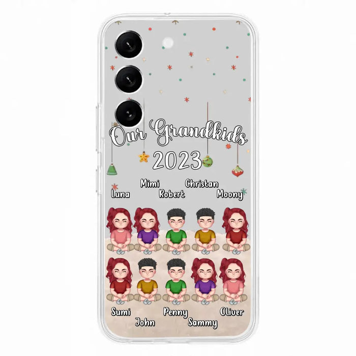 Custom Personalized Grandkids Phone Case - Gift Idea For Grandma - Upto 10 Grandkids - Our Grandkids 2023