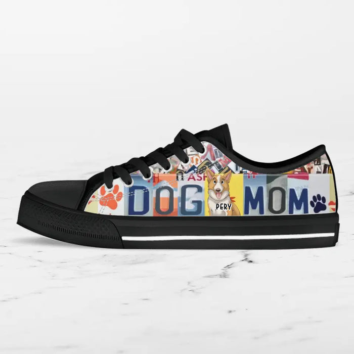 Custom Dog Mom Sneakers - Gift Idea For Dog Mom/ Dog Dad/ Dog Lover - Live Love Rescue