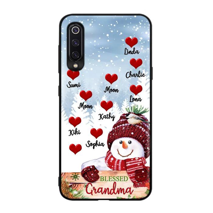 Personalized Snowman Grandma Phone Case - Christmas Gift Idea For Grandma - Up to 10 Kids - Case For Oppo/Xiaomi/Huawei - Blessed Grandma