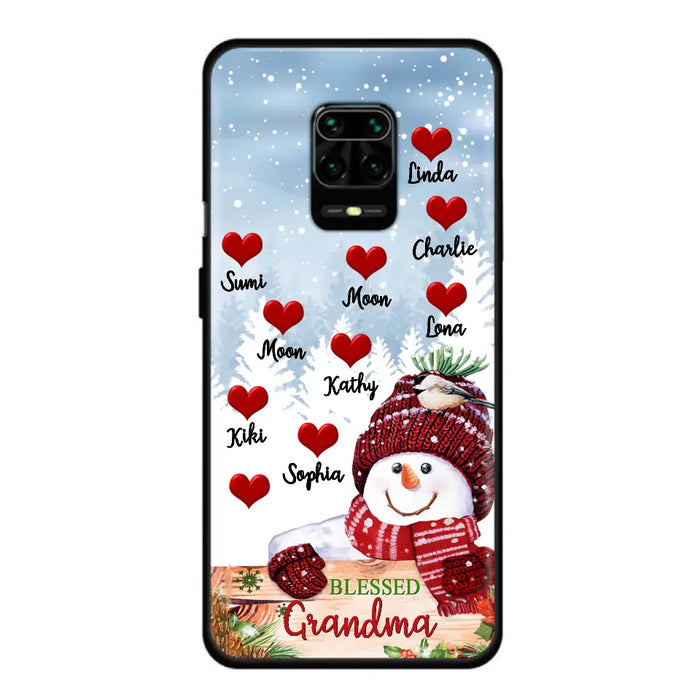 Personalized Snowman Grandma Phone Case - Christmas Gift Idea For Grandma - Up to 10 Kids - Case For Oppo/Xiaomi/Huawei - Blessed Grandma