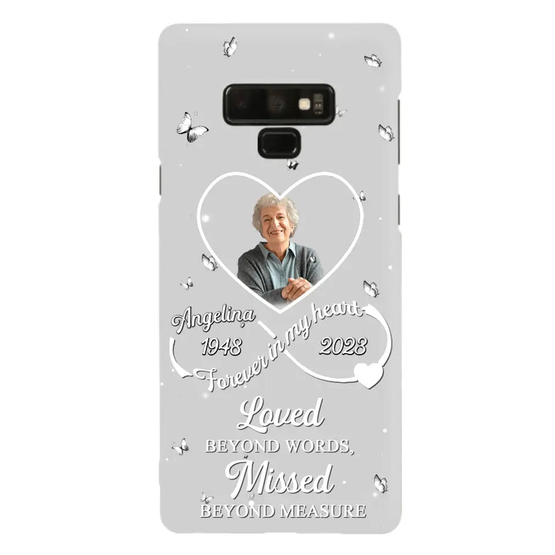 Personalized Memorial Phone Case - Upload Photo - Memorial Gift Idea For Family Member - Loved Beyond Words, Missed Beyond Measure  - Case For iPhone/Samsung