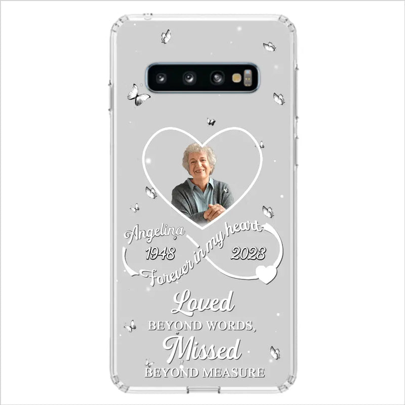 Personalized Memorial Phone Case - Upload Photo - Memorial Gift Idea For Family Member - Loved Beyond Words, Missed Beyond Measure  - Case For iPhone/Samsung