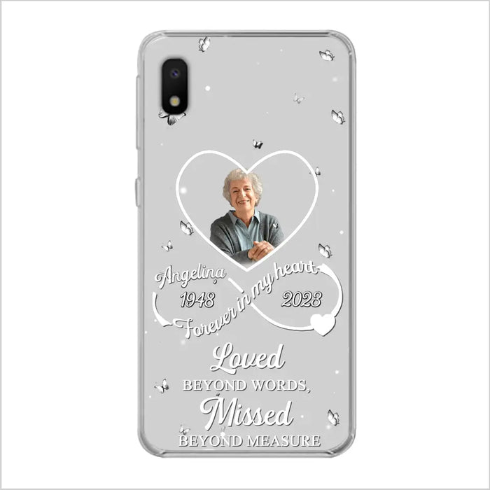 Custom Personalized Memorial Phone Case - Upload Photo - Memorial Gift Idea For Family Member - Loved Beyond Words, Missed Beyond Measure  - Case For iPhone/Samsung